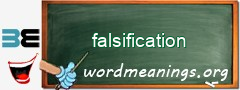 WordMeaning blackboard for falsification